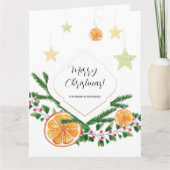Boho Schattige Patroon Winter Citrus Kaart (Voorkant)