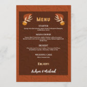 Boho Schattige terracotta roest verbrand Sinaasap Menu (Voorkant)