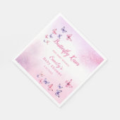 Boho Schattige Vlinder Waterverf Meisje baby showe Servet (Hoek)