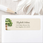 Boho Schattige Woodland Animals Baby shower Adres Etiket (Insitu)