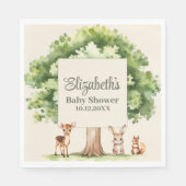 Boho Schattige Woodland Animals Baby shower Servet (Voorkant)
