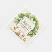Boho Schattige Woodland Animals Baby shower Servet (Hoek)
