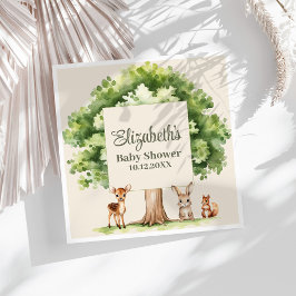 Boho Schattige Woodland Animals Baby shower Servet