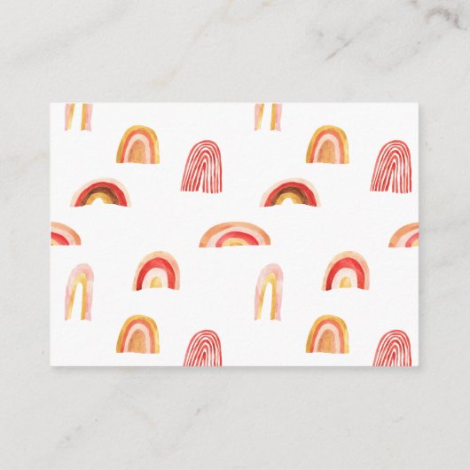 Boho Schattigee regenboogboeken voor Baby Informatiekaartje (Achterkant)