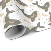 Boho Schattigee walvis maanster Cadeaupapier (Rol Hoek)