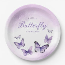 Boho Schattigee Waterverf paarse Vlinder Baby show