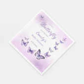 Boho Schattigee Waterverf paarse Vlinder Baby show Servet (Hoek)