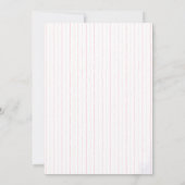 Boho Schedel Bloemrijk Roze Gestreepte Halloween F Kaart (Achterkant)