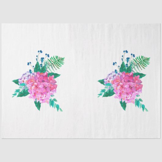 Boho Schedel en Bloemen Serie Design 11 Tissuepapier (Voorkant)