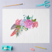 Boho Schedel en Bloemen Serie Design 7 Tissuepapier (Craft)