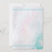 Boho schedel met een bloemenboeket bruiloft kaart (Achterkant)