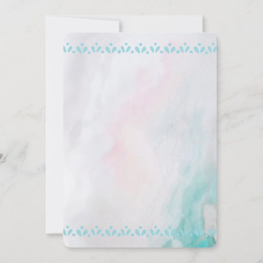 Boho schedel met een bloemenboeket bruiloft kaart (Achterkant)