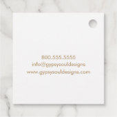 Boho schedel met veren bedankjes labels (Achterkant)