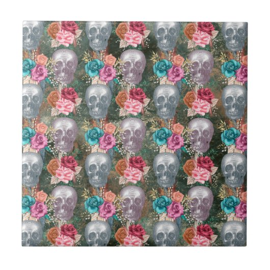 Boho Schedel Serie Design 10 Tegeltje (Voorkant)