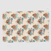 Boho Schedel Serie Design 12 Golfhanddoek (Horizontaal)