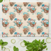 Boho Schedel Serie Design 12 Theedoek (Gevouwen)