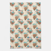Boho Schedel Serie Design 12 Theedoek (Verticaal)