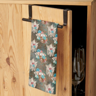 Boho Schedel Serie Design 13 Theedoek
