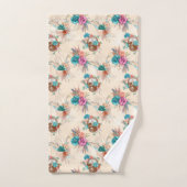 Boho Schedel Serie Design 3  Bad Handdoek (Handdoek)