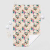 Boho Schedel Serie Design 3 Golfhanddoek (Insitu)