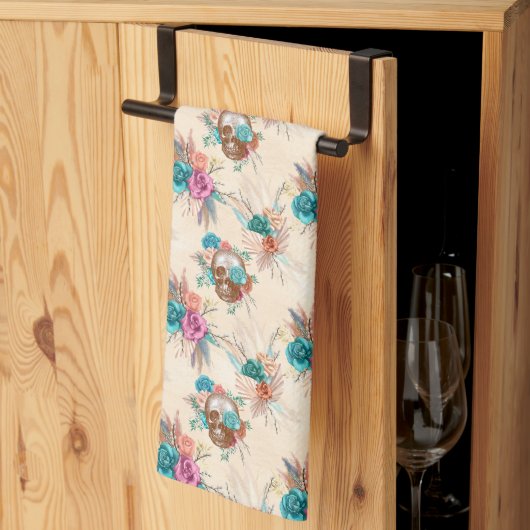 Boho Schedel Serie Design 3 Theedoek (Derde Gevouwen)