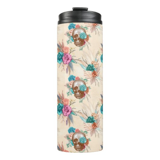 Boho Schedel Serie Design 3 Thermosbeker (Voorkant)