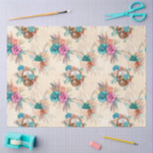 Boho Schedel Serie Design 3 Tissuepapier (Craft)