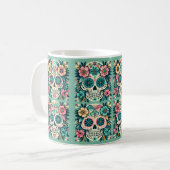 Boho Schedelsuikers Koffiemok (Voorkant links)