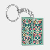 Boho Schedelsuikers Sleutelhanger (Voorkant Links)