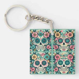 Boho Schedelsuikers Sleutelhanger