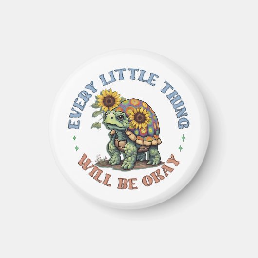 Boho Schildpad Elke kleine ding positiviteit Hipp Magneet (Voorkant)