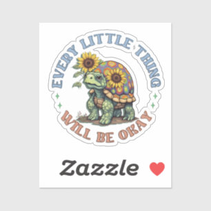 Boho Schildpad Elke kleine ding positiviteit  Hipp Sticker