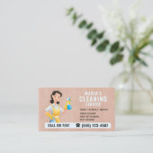 Boho Schoonmaakdienst Bedrijfskaart Visitekaartje (Staand voorkant)