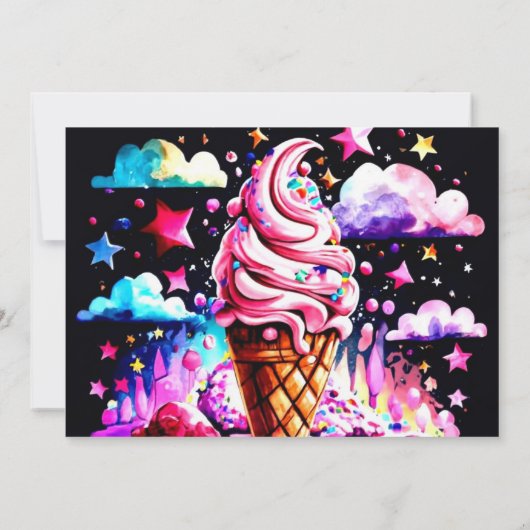 Boho Scoop Delight Baby shower Kaart (Achterkant)