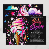 Boho Scoop Delight Baby shower Kaart (Voorkant / Achterkant)