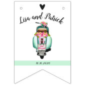 Boho scooter bruiloft vlaggen vlaggetjes (Tweede vlag)