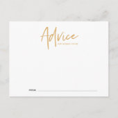 Boho Script Baby shower Advice Card Briefkaart (Voorkant)