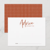 Boho Script Baby shower Advice Card Briefkaart (Voorkant / Achterkant)