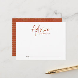 Boho Script Baby shower Advice Card Briefkaart