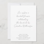 Boho Script Black White Modern Vrijgezellenfeest U Kaart (Voorkant)