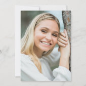 Boho Script Bloemen Afstuderen Party Uitnodiging (Achterkant)