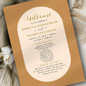 Boho Script Calligraphy Wedding Program