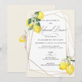 Boho Script Citroen Citrus Zomer Repetitie Diner Kaart (Voorkant / Achterkant)