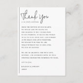 Boho Script & Classic Typografie Foto Bruiloft Bedankkaart (Achterkant)