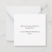 Boho Script Dusty Blue Wedding Budget Bedankt Notitiekaartje (Achterkant)