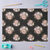 BOHO Script Ephemera Floral Waterverf Ontkoppeling Tissuepapier (Craft)