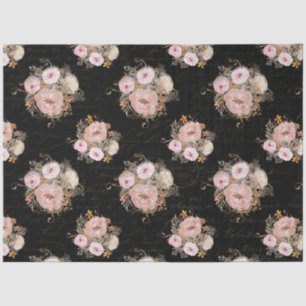 BOHO Script Ephemera Floral Waterverf Ontkoppeling Tissuepapier