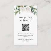 Boho Script Evergreen Trouwdag Deel De Liefde Informatiekaartje (Voorkant)