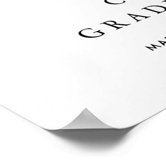 Boho Script Foto Afstudeer Welkomstbord Poster (Hoek)