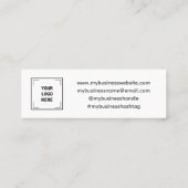 Boho script handgeschreven bedankt logo mini visitekaartje (Achterkant)